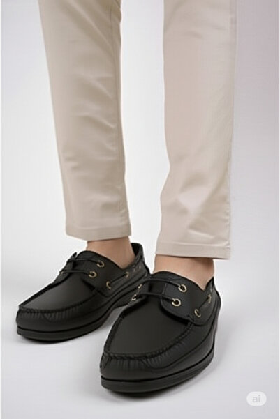 Liarca Tamamı Hakiki Deri Garantili Rahat Günlük Mokasen Tekne Stili Rahat Erkek Ortopedik Taban Ayakkabı