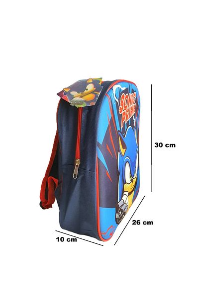 Sonic Ghiozdan 3D Sonic pentru prescolari, 2 Bretele ajustabile, 30 X 10 X 26 cm, Albastru , + 3 Ani