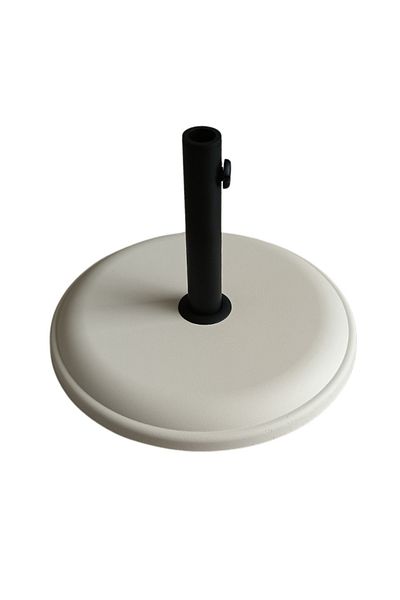 SERSIMO Suport Baza Pentru Umbrele De Gradina, Din Beton, 45 Cm Diametru, 16kg, Alb