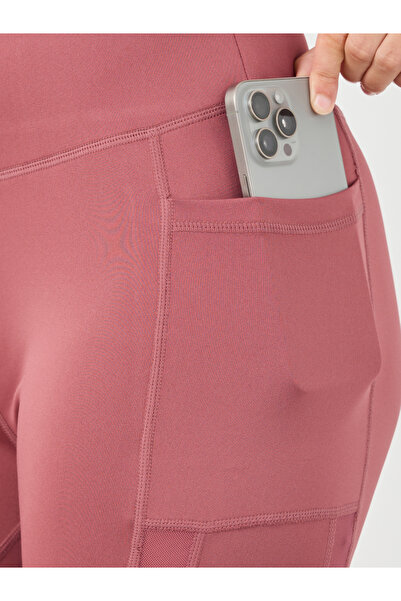 Styli Broad Waistband Pocket and Mesh Detail Leggings