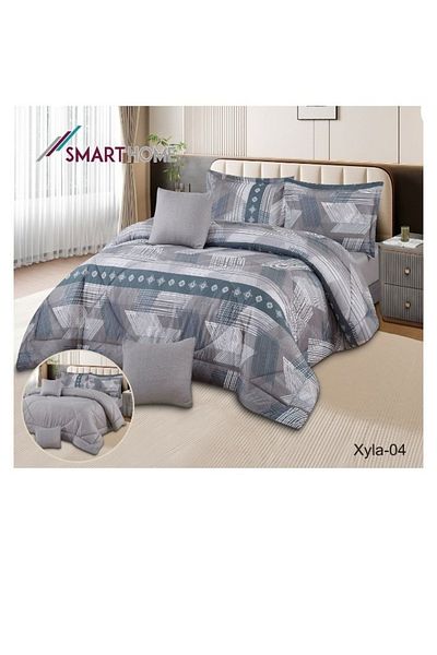 smart home 100% Microfiber Double Bedspread, Geometric Design Bedspread, Reversible