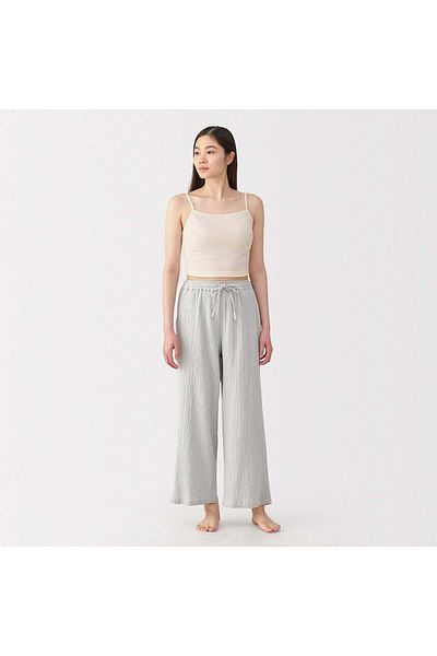 Muji Cotton Stretch Ribbed Cropped Bra Camisole