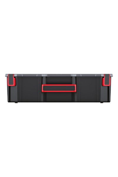 kistenberg 40 High Durable Tool Organiser with Removable Separators Black and Clear