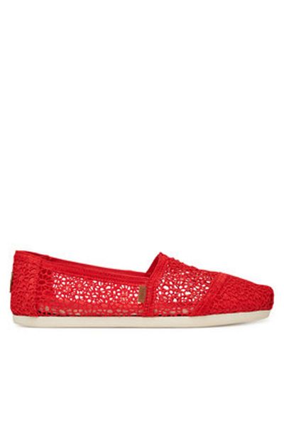 Toms Women's Half Shoes red TOMS-10021935 RED