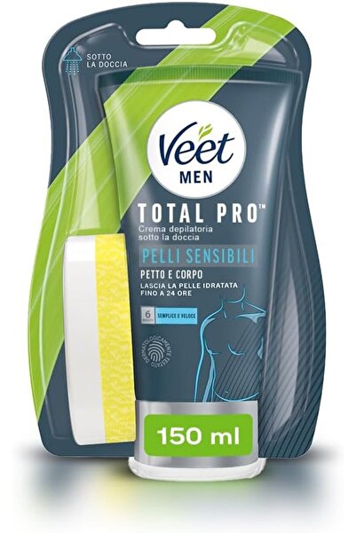 Veet Men Cremă Depilatoare Bărbați Sub Duș Total Pro, Pentru Corp, Piele Nete...