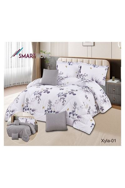 smart home 100% Microfiber Double Bedspread, Geometric Design Bedspread, Reversible