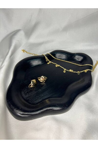 Love Candle Dekor Siyah Bulut Tabak, Dekoratif Bulut Tabak, Oval Bulut Tepsi,...