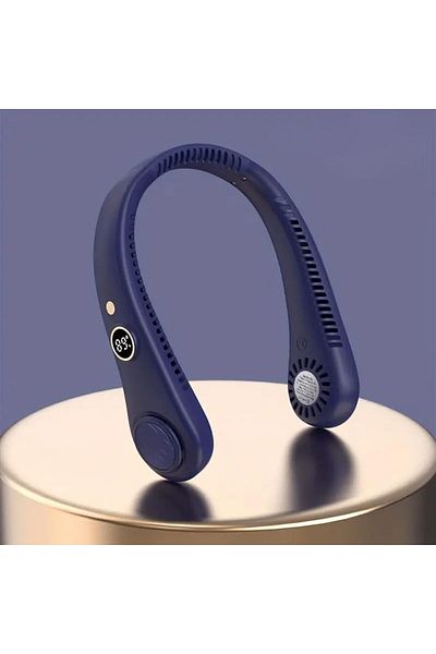 Yuwell مروحة رقبة محمولة من يو ويل مزودة بشاحن يو إس بي، تبريد بدون شفرات لمدة تصل إلى 7 ساعات من وقت العمل، تصميم سماعة رأس