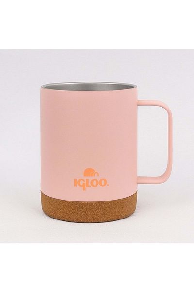 IGLOO Cork Mug 350ml Thermos Mug Cup Flask Salmon