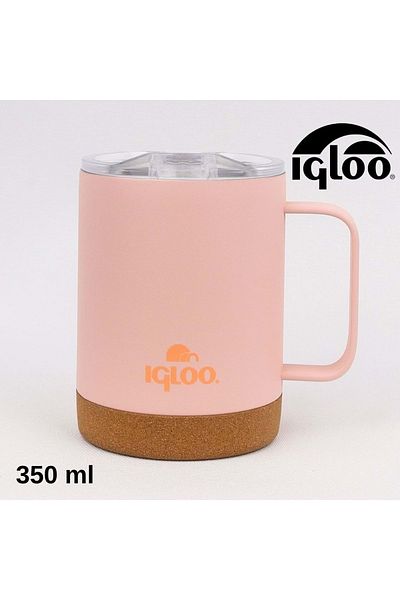 IGLOO Cork Mug 350ml Thermos Mug Cup Flask Salmon