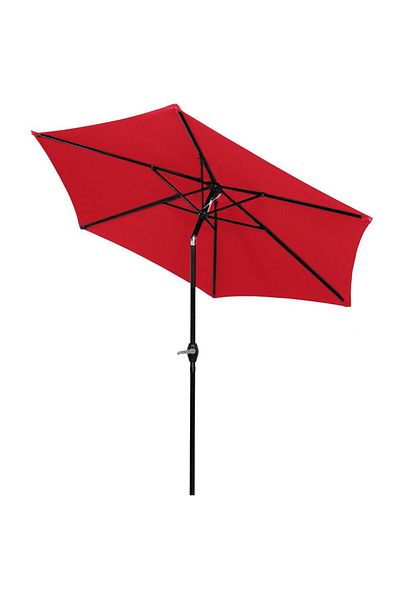 SERSIMO Garden Patio Umbrella, With Crank And Tilt, Diameter 250cm, Red
