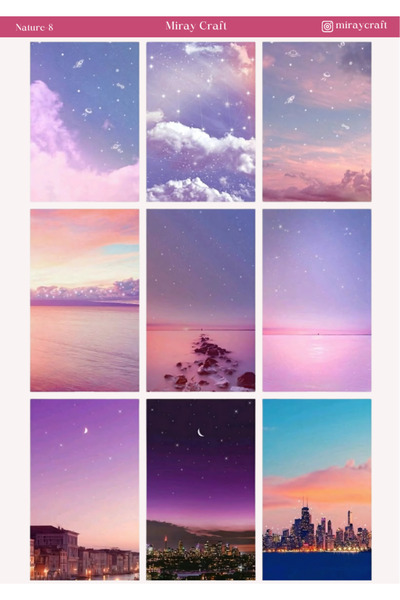 MirayDesign 1 komad naljepnice sa temom prirode (12x17 cm) za bullet journal,...