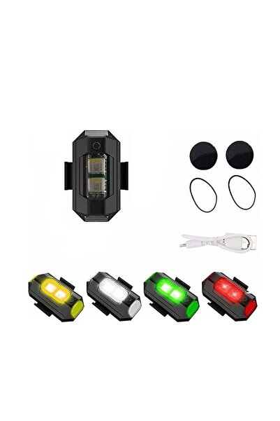 Genel Markalar 7 Renk Usb Şarjlı Flaşör Led Ikaz Lambası Bisiklet Motosiklet ...
