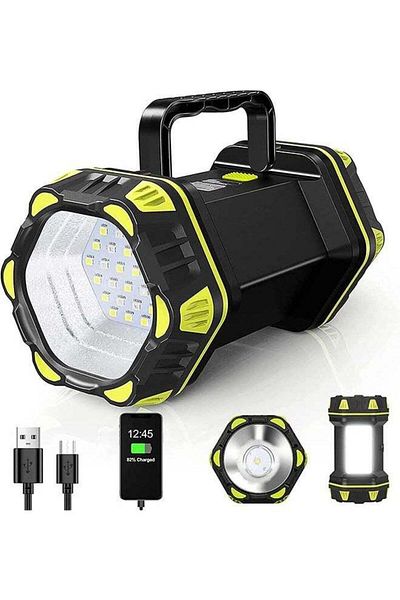 COOYA LED Camping Flashlight Lantern Rechargeable Light, 1200Lumens 8 Light Modes Camping Light, Portable