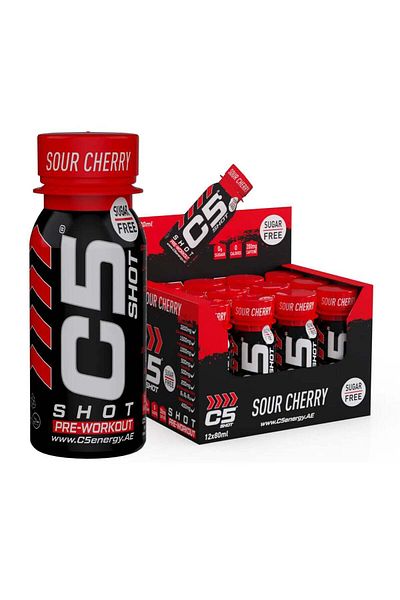 C5 Energy C5 SHOT Pre-Workout Drink | 80ml Liquid Energy Shot | 200mg Caffeine, Beta-Alanine, Creatine, Citrul