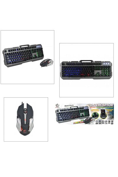 Diverse US QWERTY multimedia keyboard and 6D mouse + scroll set, 800/1200/1600/2400 DPI