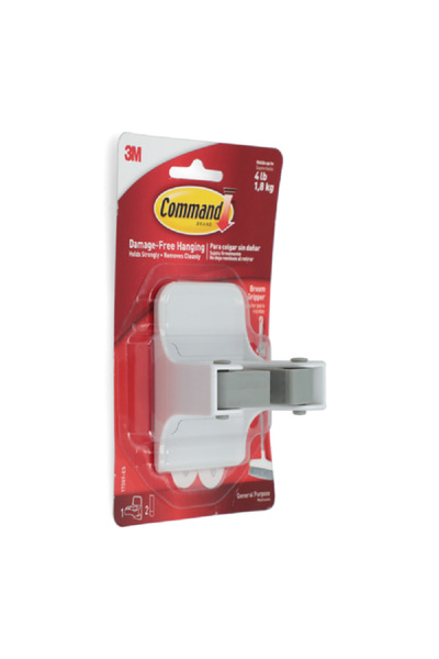 COMMAND 3-Piece Damage-Free Self-Adhesive Durable Multi-Purpose Hanging Hook White