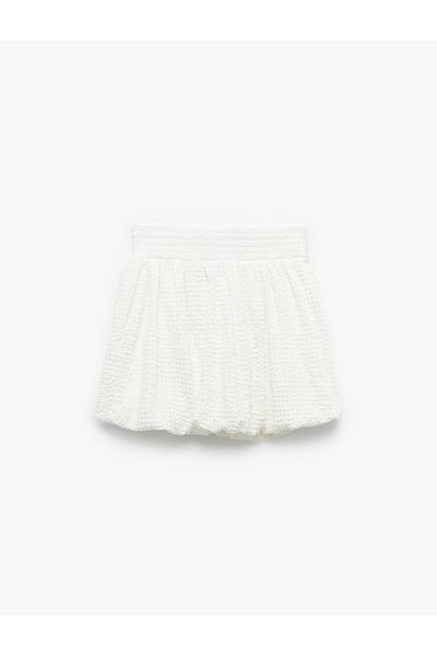 Koton Cotton Lined Scalloped Balloon Skirt