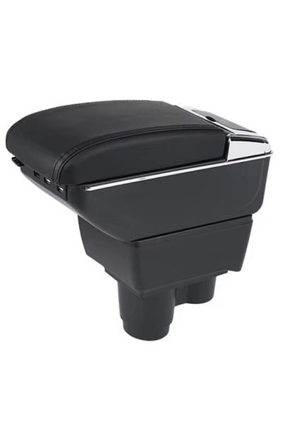 AVR AVR® armrest for Dacia Duster 2 II (10.2017-2024) model 7H, black, eco-leather, with USBs