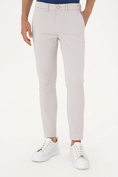 U.S. Polo Assn. Men's Light Gray Canvas / Chino Trousers 50300123-Vr001
