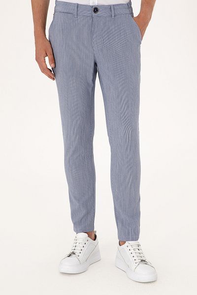 U.S. Polo Assn. Men's Navy Blue Canvas Trousers 50300176-Vr033