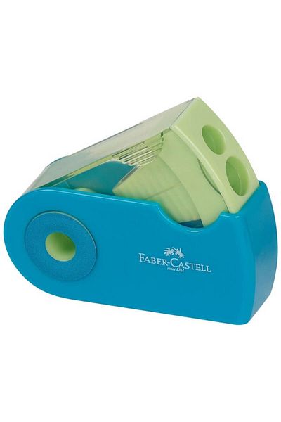 OEM Double Pencil Sharpener with Container Faber-Castell Sleeve Trend 2019, Green