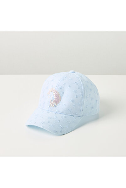 Juniors Unicorn Embroidered Hat With Hook And Loop Closure