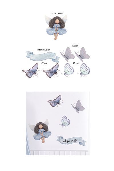Renklendir Hayatını Stk-122 Fairy Themed Wall Sticker
