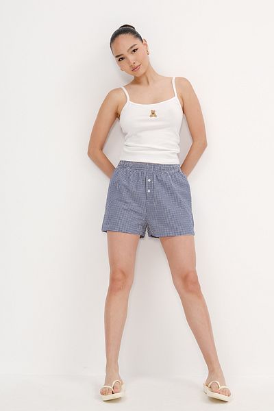 Addax Gingham Patterned Shorts Ş17389