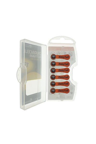Duracell Baterii pentru aparate auditive Da13, Easytab, 6 bucăți
