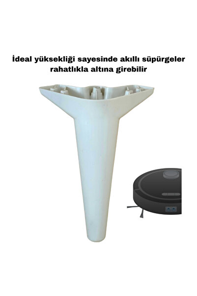 TEKSAN 20Cm Konik Lüx Mobilya Ayağı, Sert Plastik
