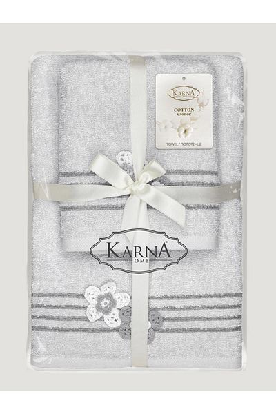 Karna Home Σετ πετσετών 2 τεμαχίων Melodi 50x80