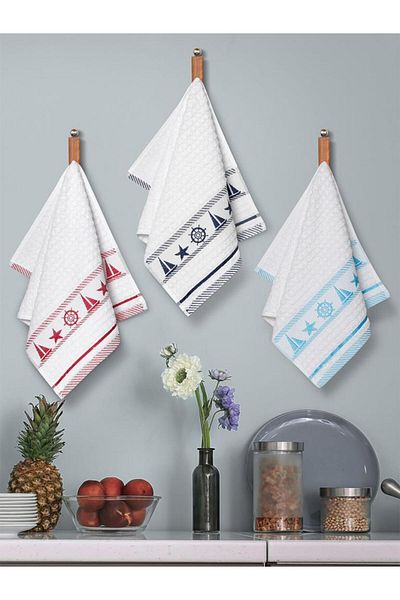Karna Home Πετσέτα Κουζίνας Βαμβακερή Ζακάρ 30x50