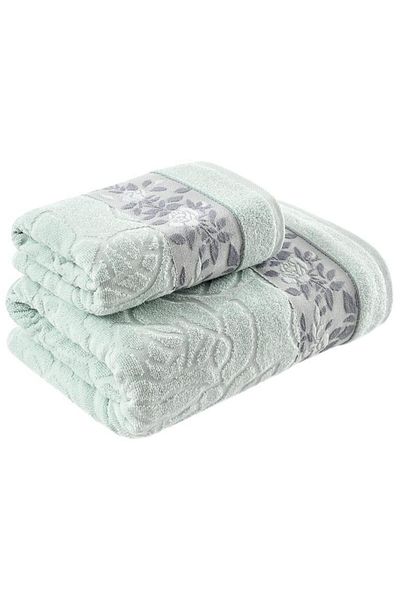 Karna Home Σετ πετσετών Jacquard Cotton Marsella με κομψό σχέδιο και απορροφητικό 50x90