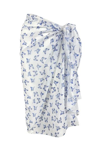 FUNELLA Pareo de plajă elegant cu model de fluturi