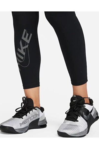 Nike Pro Dri-Fit Mid-Rise 7/8 Graphic Training Kadın Tayt FB5488-010 yakamoz spor