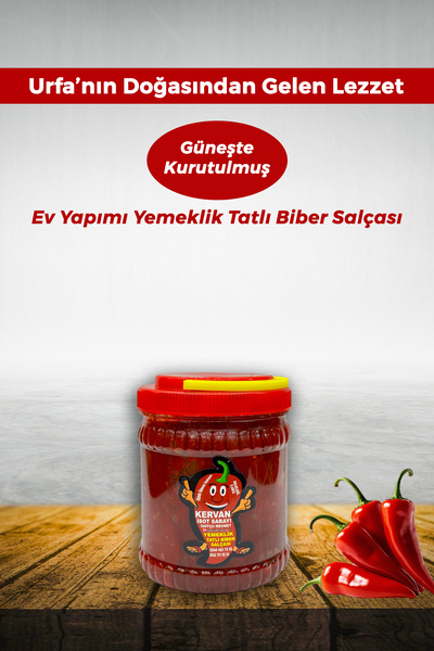 KERVAN İSOT SARAYI Yemeklik Ev Yapımı Tatlı Biber Salçası 1 KG