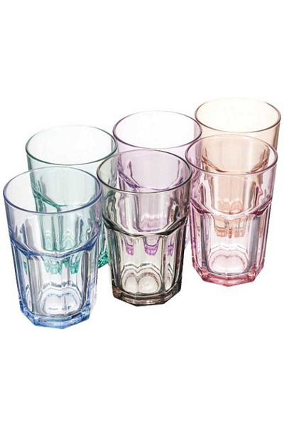 LAV Set 6 Cocktail Glasses LAV ARAS CORAL 265, 365 ml