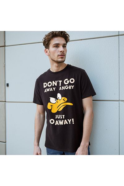 SP Characters Daffy Duck Print Crew Neck T-shirt