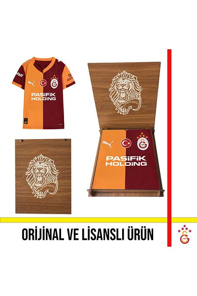 Galatasaray قميص داخلي مرخص لموسم 2025-2026 مع صندوق خشبي على شكل أسد