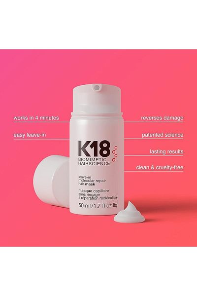 K18 Leave-in Molecular Repair Hair Mask 50ml – Damage Repair For Bleached, Dry & Color-treated Hair