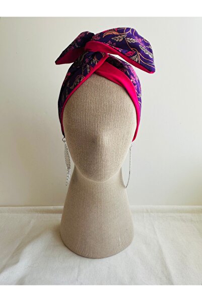 Bukiro رباط شعر مزدوج الجوانب على شكل زهرة باندانا