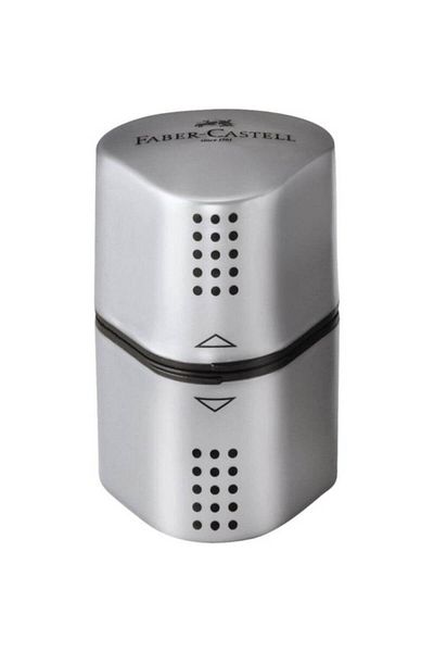 OEM Triple Pencil Sharpener with Container Faber-Castell Grip 2001, Gray