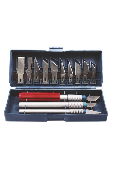 flores Precision hobby knife set, 13 pieces