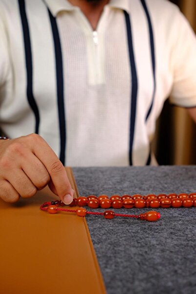 dergah tesbih Master İbrahim Altın Üst Düzey Koleksiyonluk Eski Osmanlı Sıkma Kehribar Tesbih (Antique Faturan Amb