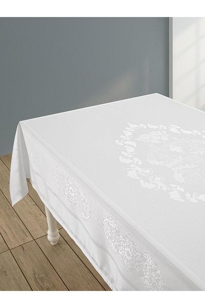 Karna Home Κάλυμμα τραπεζιού Πάνελ Jacquard Caramel Large Oval