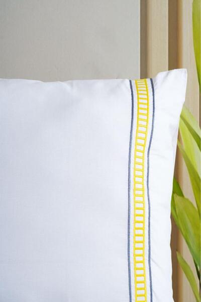 Çeyiz Diyarı Liana Embroidered 100% Cotton Double Duvet Cover Set