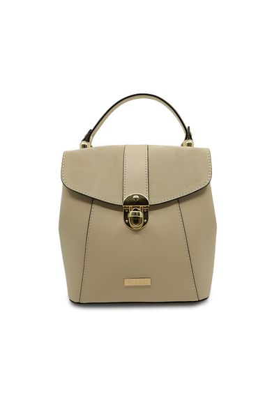BESSO Stile in Citta Cream genuine leather backpack