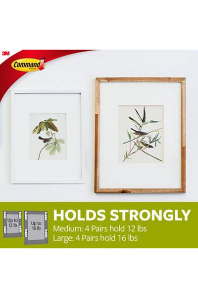 COMMAND 12-Piece Picture Hanging Strip Set White