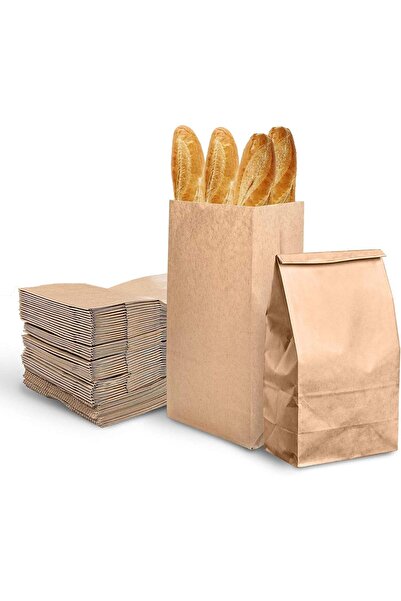 MARKQ [مجموعة من 25] أكياس ورقية كبيرة قابلة لإعادة التدوير من كرافت براون، 33.50 × 15 × 10.5 سم